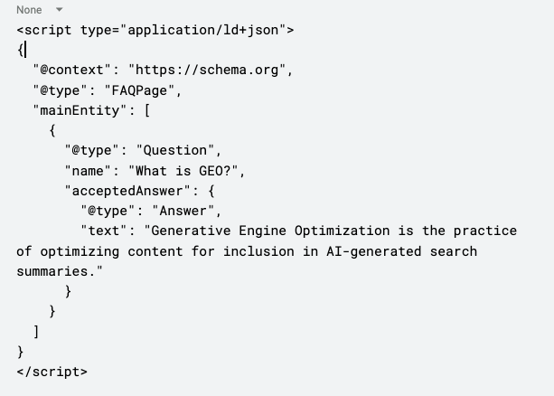 Schema Markup for LLMs