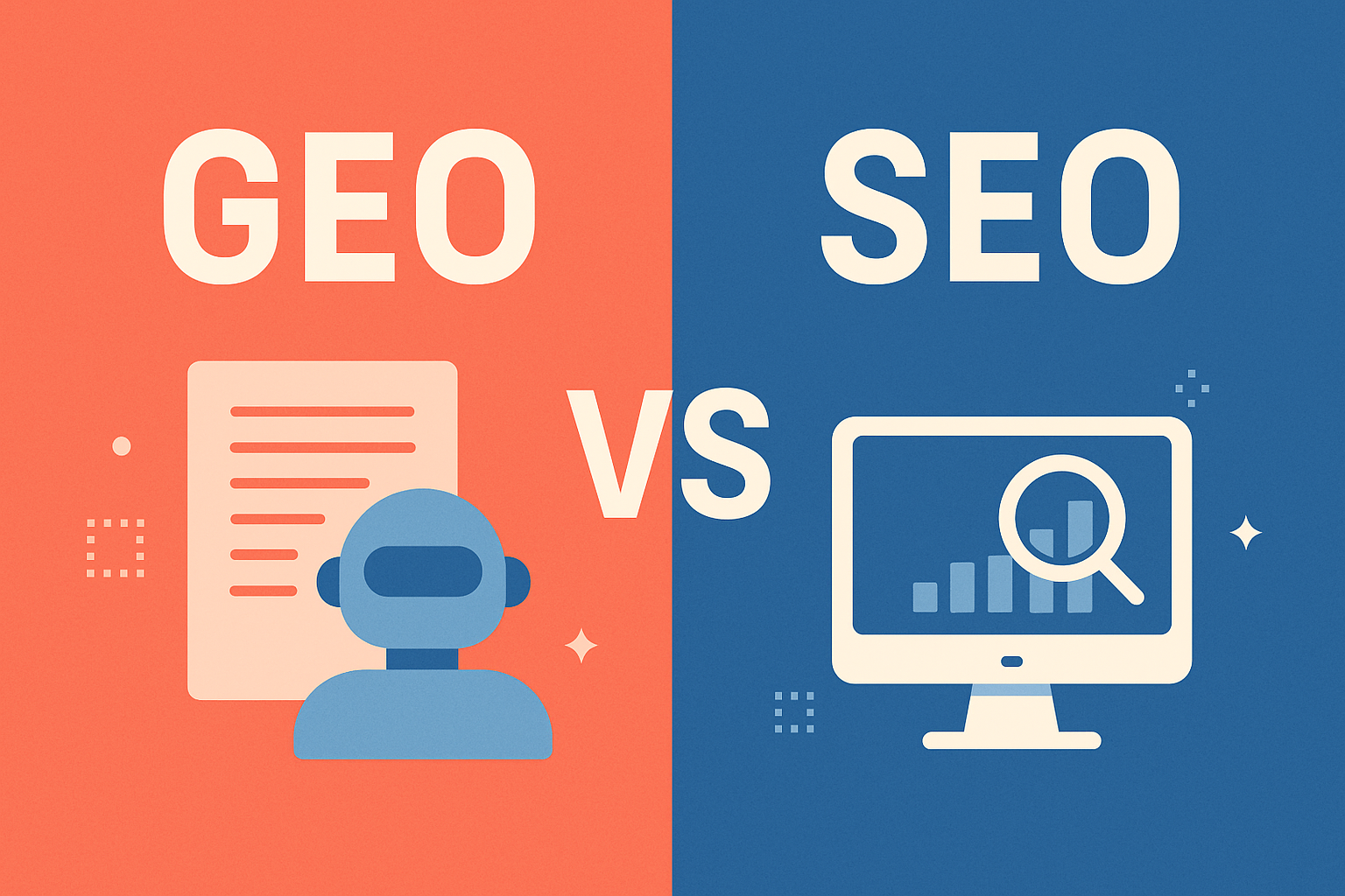 Ai generated image - SEO VS GEO